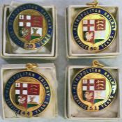Selection of Metropolitan Railway LONG SERVICE MEDALLIONS comprising variants for 20, 44, 50 and