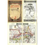 1909 London Underground STREET & RAILWAY MAP. A 54-page booklet featuring prominent use of the