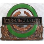 London Transport Country Bus & Coach Chief Inspector's CAP BADGE issued c1960 to the most senior