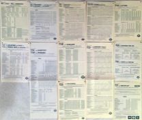 Selection of London Transport Green Line coach stop PANEL TIMETABLES all dated 1968 and from a