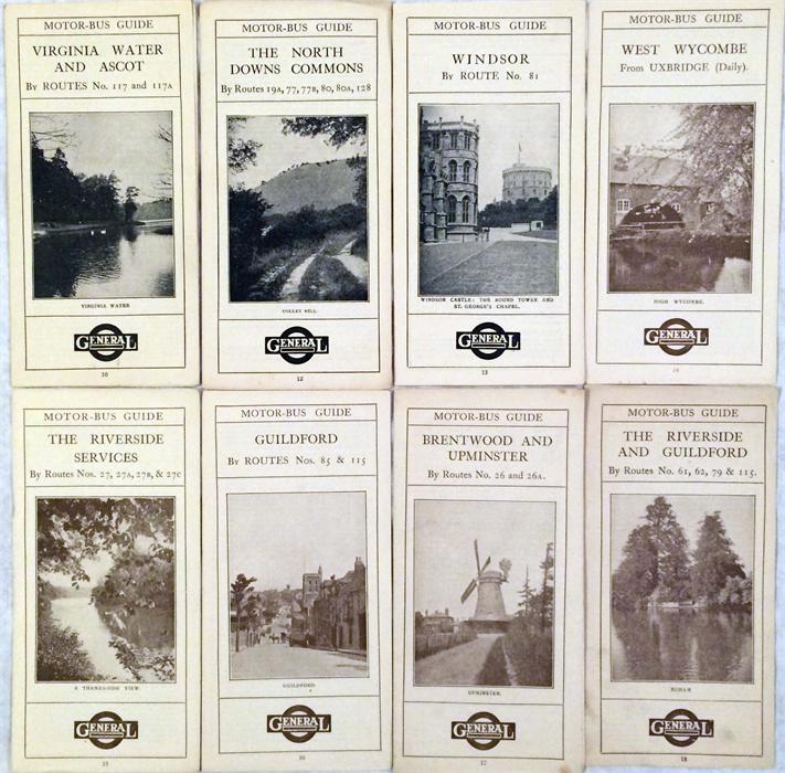London General Omnibus Company MOTOR-BUS GUIDES (leaflets) from c1919-20. These cover excursions
