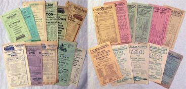 1930s-1950s COACH SERVICE/EXCURSION LEAFLETS from Eastern National Omnibus Co and Maidstone &
