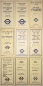 Selection of 1934-36 London Transport Country Bus/Green Line Coach TIMETABLE LEAFLETS comprising