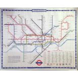 London Transport Underground quad-royal POSTER MAP issued in January 1972. One of the Paul Garbutt