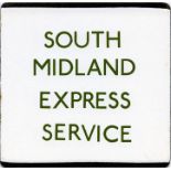 London Transport bus stop enamel E-PLATE for South Midland Express Service. This service from London