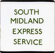 London Transport bus stop enamel E-PLATE for South Midland Express Service. This service from London