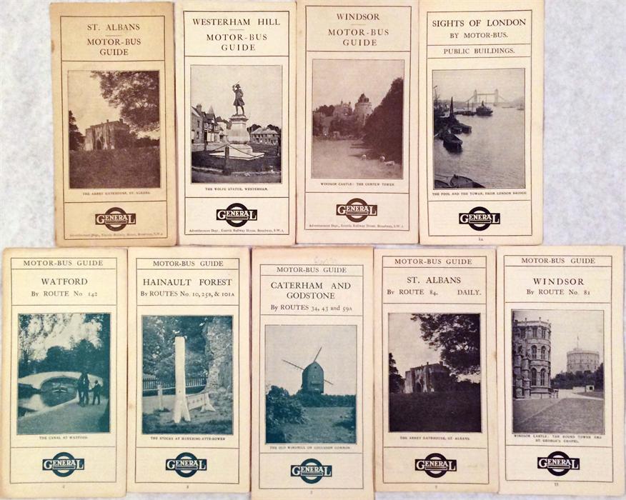 London General Omnibus Company MOTOR-BUS GUIDES (leaflets) from c1919-20. These cover excursions - Image 2 of 4