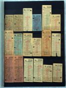 Selection of 1930s London Passenger Transport Board bus PUNCH TICKETS of the first LPTB type, in