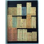 Selection of 1930s London Passenger Transport Board bus PUNCH TICKETS of the first LPTB type, in