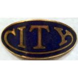 'City'' driver's/conductor's CAP BADGE from this well-regarded London independent bus company