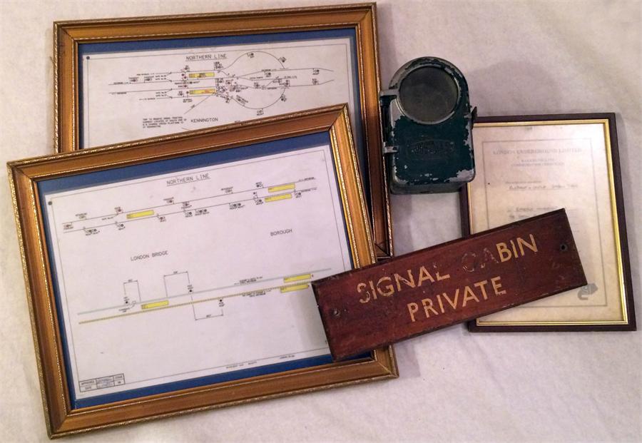 London Underground EPHEMERA comprising a Horstmann TIME-SWITCH BOX (contains junction box only), a