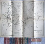 London's last trams EPHEMERA comprising a MAP, drawn by F Merton Atkins, of the Southern Counties