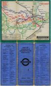 c1931 London Underground linen-card POCKET MAP from the 'Stingemore' series. From the larger