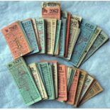 Collection of London Transport 1940s geographical PUNCH TICKETS for routes 118 to 132. Tickets are