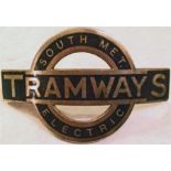 South Metropolitan Electric Tramways Driver's & Conductor's CAP BADGE dating from 1924-1933. Based