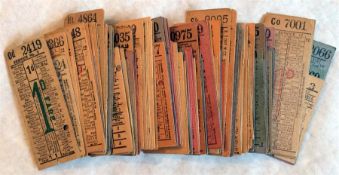 Quantity of London General Omnibus Company geographical PUNCH TICKETS for services (routes) 1-12