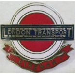 London Transport Central Buses "Fireman" CAP BADGE issued from the late 1940s onwards to the members