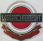London Transport Central Buses "Fireman" CAP BADGE issued from the late 1940s onwards to the members