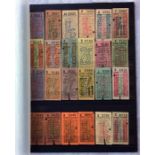 Collection of London Transport Coaches (Green Line) geographical stage PUNCH TICKETS of the type