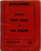 East Surrey Traction Co Ltd "OFFICIAL TIMETABLE OF BUS ROUTES - Winter Service, (First Issue) 7/10/