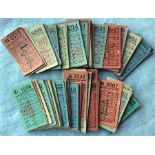 Collection of London Transport 1940s geographical PUNCH TICKETS for routes 1 to 10A. Tickets are