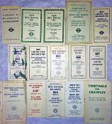 Selection of London Transport Country Area revised or new bus services LEAFLETS dated from 1949 to