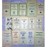 Selection of London Transport Country Area revised or new bus services LEAFLETS dated from 1949 to