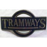 'Tramways' driver's & conductor's CAP BADGE in Underground Group style issued by the Combine's