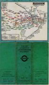 1926 London Underground linen-card POCKET MAP from the 'Stingemore' series. This is the second