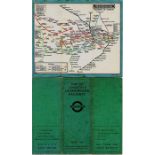 1926 London Underground linen-card POCKET MAP from the 'Stingemore' series. This is the second