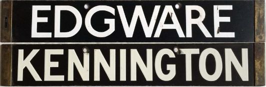 London Underground Standard (1920s) Stock and/or 1938 Tube Stock enamel DESTINATION PLATE for