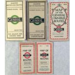 London General Omnibus Company POCKET MAPS comprising Country Routes Summer 1924 (re-print), Country