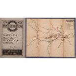 1919 London Underground MAP OF THE ELECTRIC RAILWAYS OF LONDON 'What to See & How to See it' with