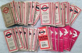 Large quantity of London Transport Central Area Bus POCKET MAPS dated from 1947 to 1976. Condition
