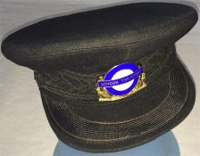 London Transport Buses Divisional Mechanical Inspector's HAT AND BADGE. The badge is the last