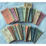 Collection of London Transport 1940s geographical PUNCH TICKETS for routes 133 to 152. Tickets are