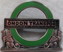 London Transport Country Buses & Green Line Coaches Inspector's hallmarked, solid silver with enamel