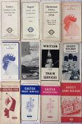 Selection of 1930s London Transport HOLIDAY TIMETABLE LEAFLETS/BROCHURES (Easter, Christmas etc)