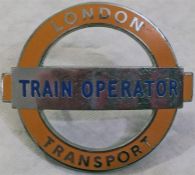 London Transport Underground sample CAP BADGE inscribed 'Train Operator' and intended for use by