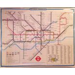 London Underground quad-royal POSTER MAP issued in June 1982. One of the Paul Garbutt issues, this