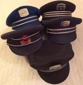 Selection of London Underground CAPS complete with BADGES. Various grades and dating from the