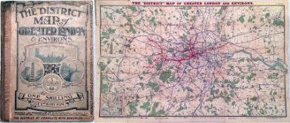 The "District [Railway] MAP of Greater London & Environs', 2nd edition, dated 1907. From the