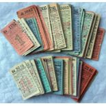 Collection of London Transport 1940s geographical PUNCH TICKETS for routes 11 to 15/100. Tickets are