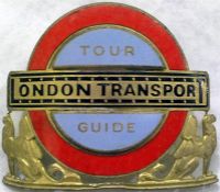 London Transport 1960s Senior Tour Guide's CAP BADGE with gold finish and raised infills as issued