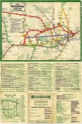 1911 London Underground POCKET MAP. Printed by Johnson, Riddle & Co Ltd, interesting features are