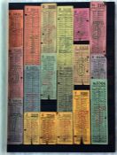 Collection of London Transport Coaches (Green Line) geographical stage PUNCH TICKETS of the type