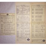 1930s London Transport bus stop PANEL TIMETABLES comprising routes 409/411 (double-sided) dated 24/