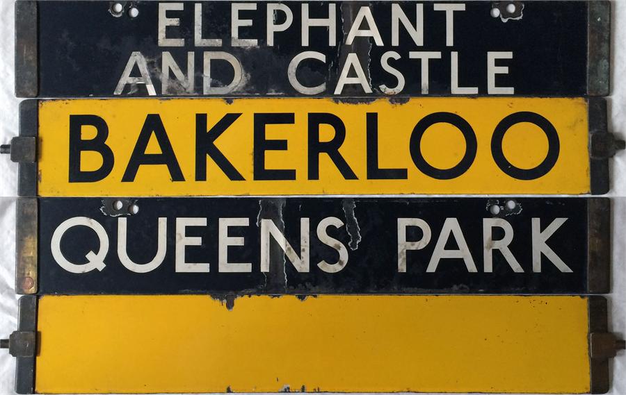 Pair of London Underground Standard Stock (1920s) and/or 38-Stock enamel DESTINATION PLATES from the - Image 4 of 4