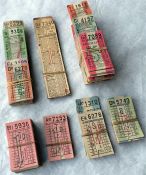 Bundles of London Transport Trams & Trolleybuses PUNCH TICKETS from the 1940s/50s with full and