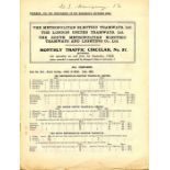 1922 Metropolitan Electric, London United & South Metropolitan Electric Tramways TRAFFIC CIRCULAR No